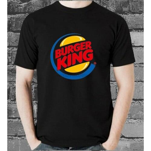 Burger King BK Logo T-shirt food burgers fries meat Lover Men TShirt