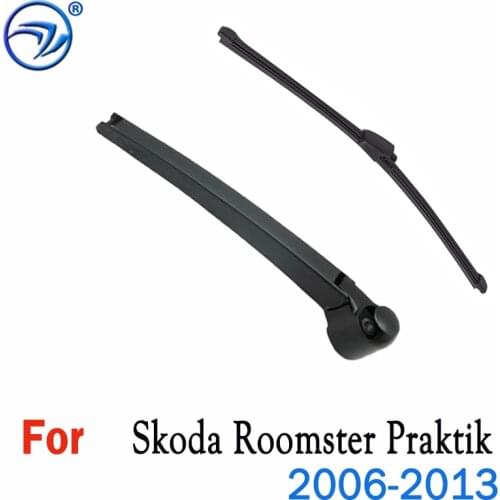 Wiper 13" Rear Wiper Blade & Arm Set Kit For Skoda Roomster Praktik 2006 - 2013 Windshield Windscreen Rear Window