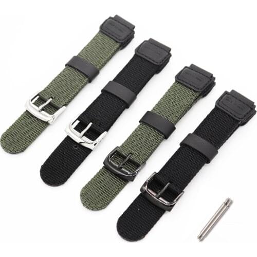 Nylon Strap For Casio SGW500\400\300H AE1200\1000W Replacement Outdoor Mountaineering Watch Band With Stainless Steel Buckle