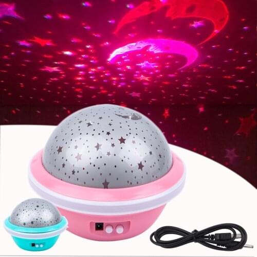 UFO Projection Star Lights Fantasy Flying Saucer Shape Decoration USB Holiday Party Decoration Atmosphere Lights