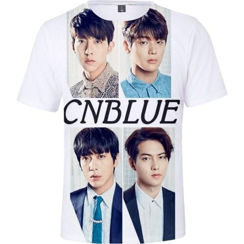 New CNBLUE Kpop Fashion Hip Hop 3d T Shirts Summer Men Women T-shirt Short Sleeve 3D T-shirts Tee Shirt Sweatshirts Clothes Tops