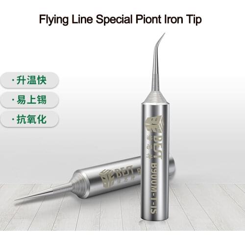 0.2mm Soldering Iron Tips B900M-T-I/B900M-T-IS Oxygen-free Copper Fly Line Welding Tips Solder Iron Sting for Hakko 936/937 Soldering Station BGA DIY Rework Tools