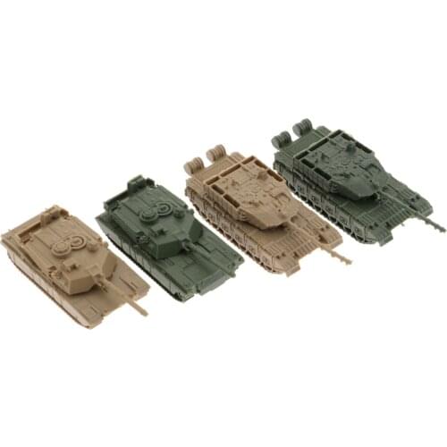 16pcs 1/144 scale plastic battle tanks model US M1A2 and CN ZTZ-99 tank for war game miniature landscape diorama scenery layout