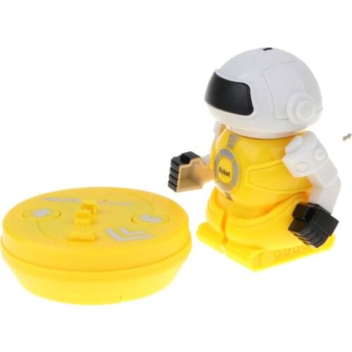 Portable Electronic Pet - Fun 3'' RC Battle Robot Toy For Kids Adults (Yellow)