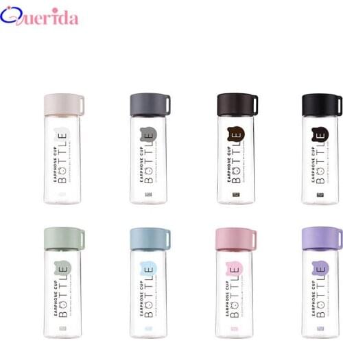 300ml Simple Plastic Mini Water Bottle Portable Sports Travel Camping School Water Bottles Creative Hand Cup Drinkware