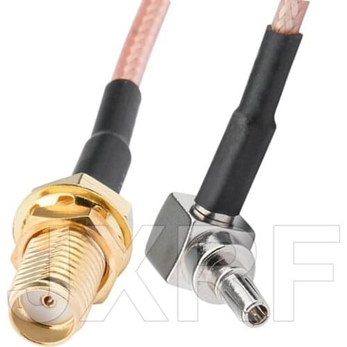 JXRF Connector F female SMA to CRC9 TS9 SMA Extension Coax Jumper Pigtail Cable 15CM RG316 for 3G 4G Modem Router