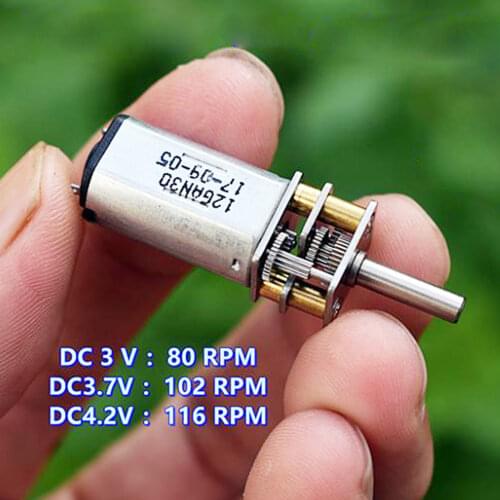 Mini 412 Coreless Motor DC 3V 3.7V Electric Micro Geared Motors 300RPM Worm Gear Speed Reducer Large Torque DIY Toy Robot Model