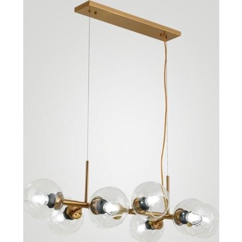 Nordic Concise Glass Ball Pendant Lights Creative Lamp Molecule Design Living Room Kitchen Lights Hanging Bar E27 Light Fixtures