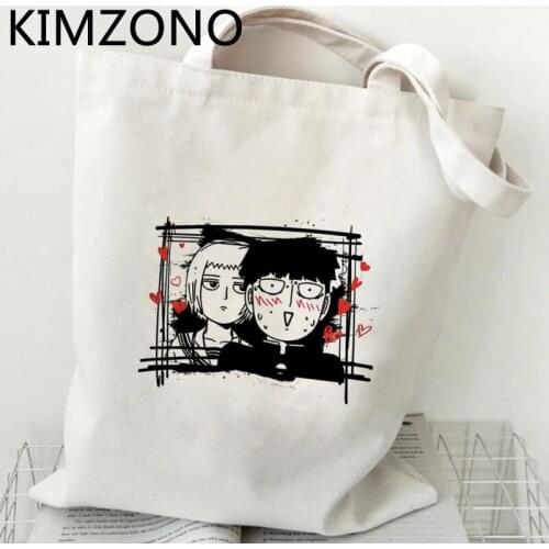 One Punch Man Mob Psycho 100 shopping bag bolsa reusable eco shopping recycle bag handbag bag sacola sac cabas string cabas