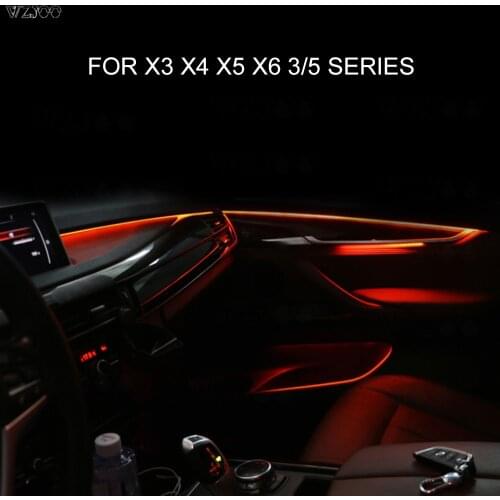 For BMW 1/3/ 5 /6/7Series G30 G38 X1 X2 X3 X4 X5 X6 10/64-Color LED Atmosphere Strip Ambient Light Decorative Lamp Bar