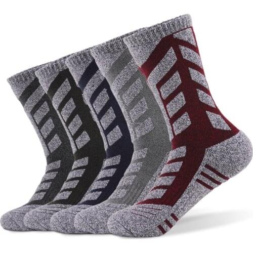 Winter Sports Thermal Skiing Socks Men Outdoor Trekking Hiking Thermosocks Non-Slip Thick Bottom Casual Cycling Socks EU 39-47