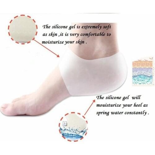 Silica gel heel protector unisex relieve heel pain and crack moisturizing whitening socks 10 paris/lot free shipping