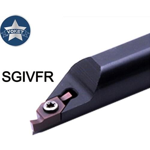 VOKET Small diameter end face inner hole grooving knife SGIVFR 16Q16 20Q16 arc shallow groove machining tool bar VC1604R blade