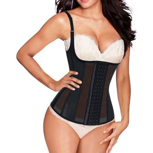 Junlan Womens Waist Trainer Corset Vest Weight Loss Hooks Breathable Tank Tops Tummy Control Shapewear Slimming Body Shaper