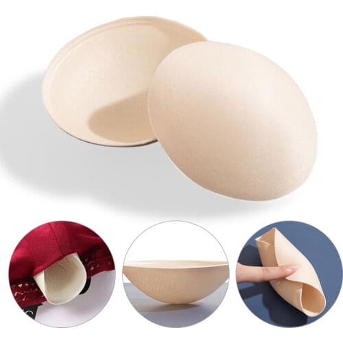 1pair Bikini Bra Pad Chest Push Up Insert Foam Pads For Women Girls Swimsuit Padding Accessories Removeable Enhancer Bra Pads