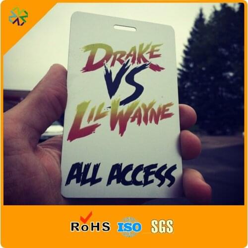 1000pcs/lot)plastic pvc material CR80 credit card size plastic tag with hole punched