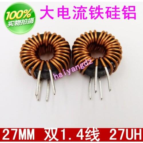 106125 Double 1.4 Wire 27UH Iron Silicon Aluminum Ring Inductor 27MM Imported Magnetic Ring Inductance 28A Energy Storage