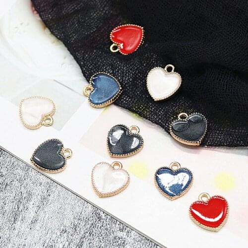 2pcs/Pack Length 16x15mm Bead Alloy Heart-Shaped Lovely Sweet Suitable for Earring Necklace DIY Accessories Beads