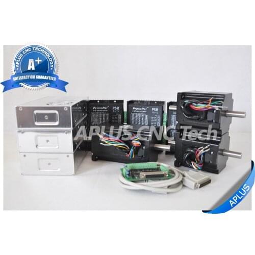 3-Axis Dual Shaft Kits, 2 PCS NEMA 34 1160oz-in & 1 PC NEMA 34 1696oz-in Stepper Motors & Drivers & Power Supplies