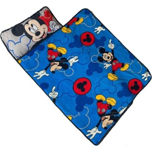 Disney Mickey Minnie Cover Quilt Kindergarten Bag All-in-one Siesta Pad Portable Anti-kick Sleeping Bag