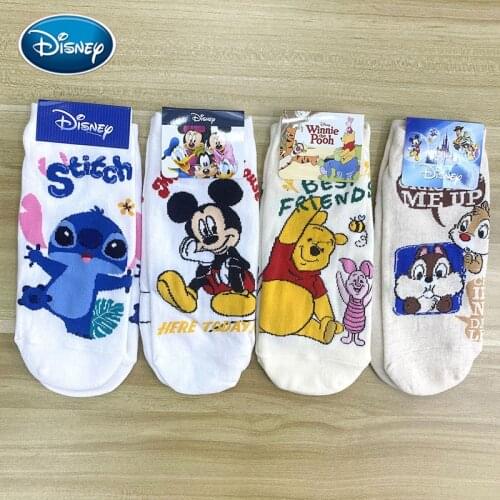Disney New Cartoon Socks Mickey Minnie Steeber Frozen Sweet Socks Cotton Socks Ladies Socks