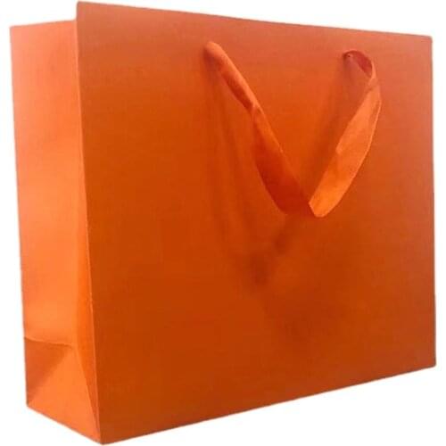 22x10x18cm Horizontal Gift Bags With Handles Multi-function High-end Black Paper Bags Recyclable Environmental Protection Bag