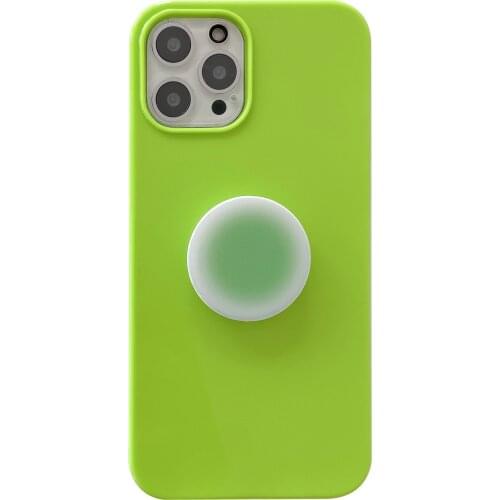 Gradient Green Stand Knot Case for iPhone 12 Pro Max Back Phone Cover for 12 11 Pro Max X XS XR 8 7 Plus SE 2020