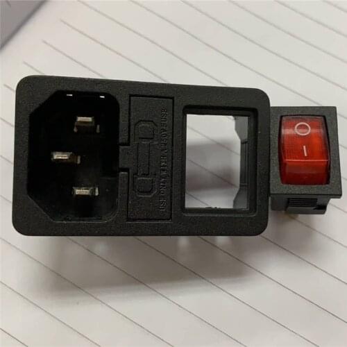 Power Rocker Switch IEC 3 Pin 320 C14 Inlet Power Sockets Switch Connector Plug 10A 250V