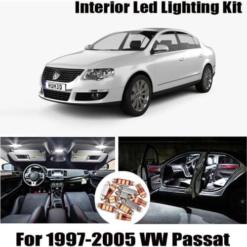 17 Bulbs White Canbus Interior LED Car Light Kit Fit For 1997-2005 Volkswagen VW Passat B5 Map Dome Trunk License Plate Lamp
