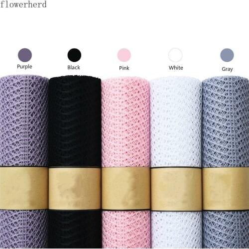 Korean Round Heart Net Hole Wave Yarn Bouquet Flower Paper Packaging Diy Material Florist Supplies Christmas Wrapping Paper