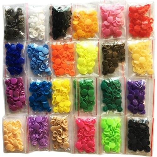 NEW 50Sets Round Plastic Snaps Button Fasteners T5 12mm Garment Accessories For Baby Clothes Clips Quilt Cover Sheet Button