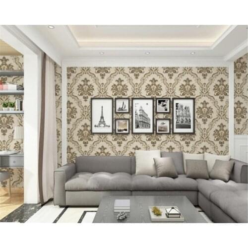 Beibehang Fashion 3D relief wallpaper European simple non-woven papel de parede 3d wallpaper living room high back wall tapety
