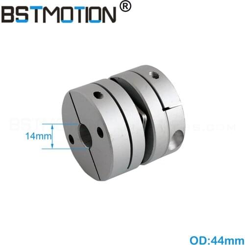 CNC Motor Shaft Coupling OD 44mm 14mm 17mm 19mm 20mm Aluminum Single Diaphragm Disc Coupling