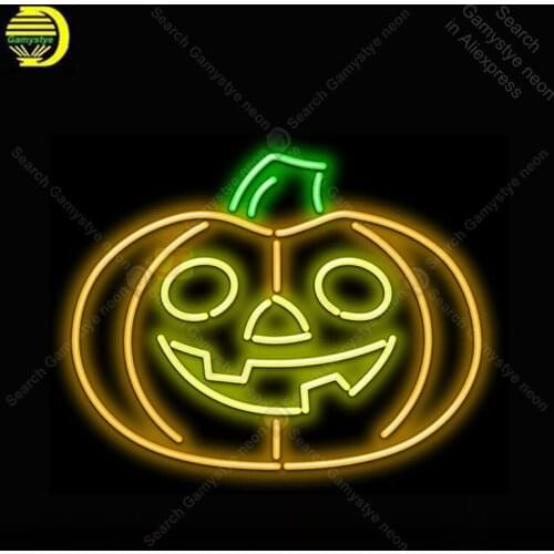 Neon sign Jack O Lantern Neon Light Sign Neon Bulb Sign Decor Store Neon lamp Halloween luminoso Atarii Dropshipping for sale