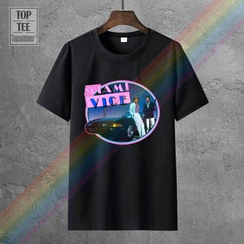 New Miami Vice 80S Retro Tv Series Don Johnson MenS Black T Shirt Size S 3Xl