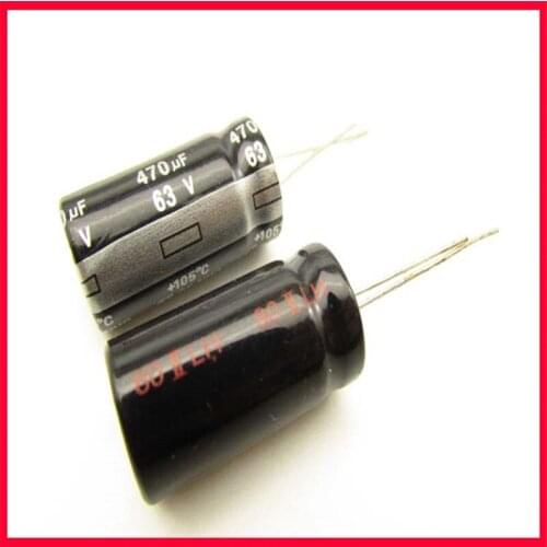 New 63V470UF aluminum electrolytic capacitor 470UF/63V Black King Kong original volume 13*25mm feet