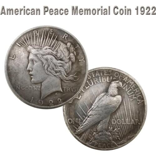 New Arrival Commemorative Coin 1921 / 1922 / 1927 Statue Of Liberty And Peace Coin Silver Dollar Eagle Collection 38MM