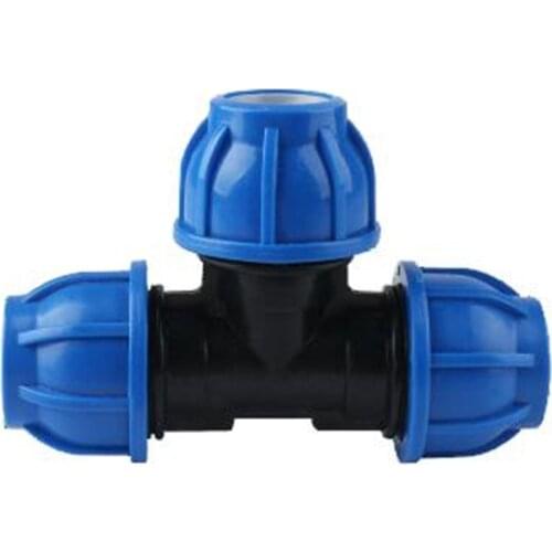 PE Quick Connect Tee 20 25 32pe Quick Connect Free Hot Melt PE Water Pipe Quick Connector PE40 50 63