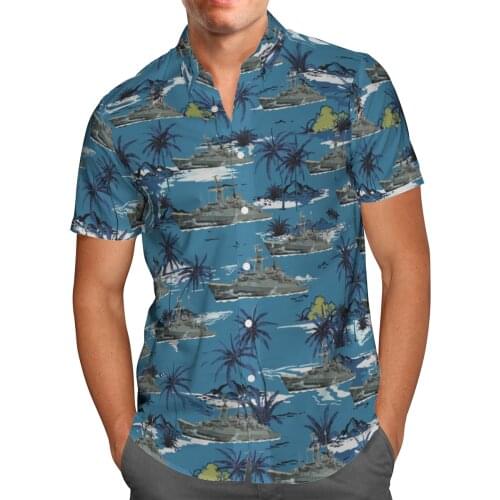 Warship 3D Print Beach Hawaii Summer 2021 Shirt Short Sleeve Shirt Streetwear Oversized 5XL Camisas De Hombre Blusa Masculina-25