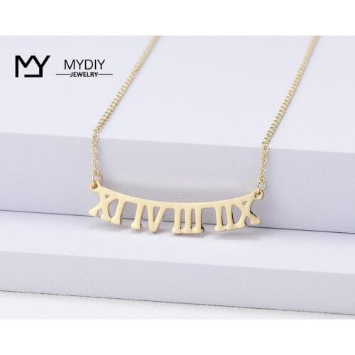 Roman Numerals Necklace•Personalized MOTHER Jewelry•Monogram Necklace•Wedding Gift•Custom Date name Necklaces•Anniversary Gift