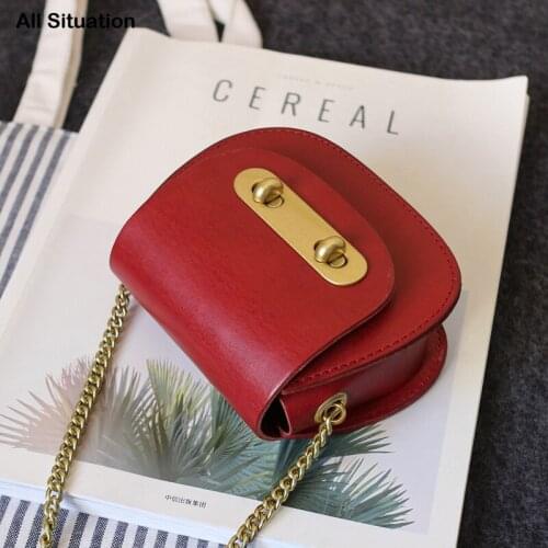 Luxury Mini Messenger Bag Ladies First Layer Cow Leather Top End Handmade Women Fashion Cute Small Crossbody Shoulder Handbag