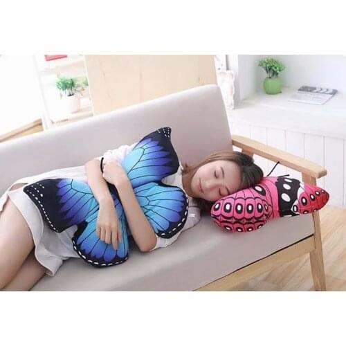 Lovely butterfly pillow Toy plush bedroom cushion High quality cotton
