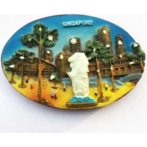 Singapore original single city street view tourist souvenir magnetic sticker refrigerator sticker