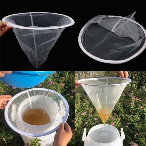1pcs Honey Flow Filter Mesh Beekeeping Strainer Fiber Nylon Cone-shape Bee Net Purifier Beekeeper Beehive Tools Bees Equipment