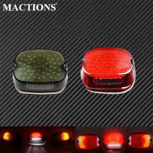 Motorcycle LED Rear Tail Brake Stop Turn Indicator Light Lamp Smoke/Red For Harley Sportster XL Dyna Softail Touring Road King