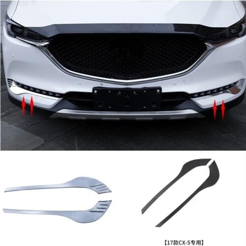 Fog Light Trims For Mazda CX-5 KF 2017 2018 CX5 2nd Chrome Foglight Lamp Strips Cover Accessories