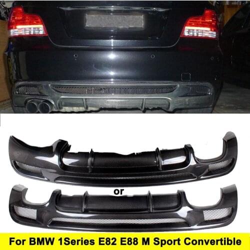 Carbon Fiber Racing Rear Diffuser Lip Spoiler for BMW E82 E88 M Sport 2 Door Only 2007-2013 Convertible Non Hatchback Car Body