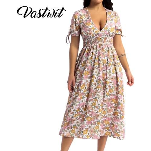 Летние платья миди Vastwit China At AliExpress