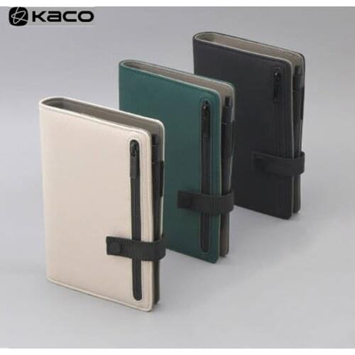 Youpin KACOGREEN BUCKLE Notebook Paper PU Leather Card Slot Wallet Book For Office Travel Notebook Note Pad Smart Home/KACO Pen