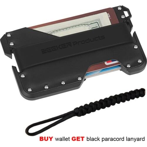 ZEEKER Small RFID Blocking Credit Card Holder Aluminum Slim Men Bag